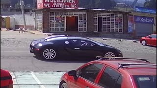 Video Original de la cámara de seguridad que grabó el Bugatti Veyron de México [upl. by Durrell452]