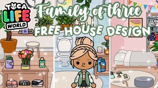 Family Of Three FREE House Design 🍃✨ Toca Life World [upl. by Atwahs26]