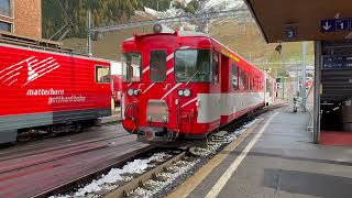 Swiss Railways 1st Class Andermatt to Zermatt Switzerland [upl. by Allehcim]