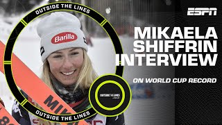 8️⃣7️⃣ WINS 🥇 Mikaela Shiffrin on breaking the alpine skiing World Cup record 👏  Outside the Lines [upl. by Anavlis]