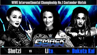 Friday Night Smackdown Week 7 Match 3 WWE Intercontinental Championship No 1 Match WWE2k24 [upl. by Einnal]