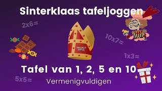 Project Move  Sinterklaas tafeljoggen  tafel van 1 2 5 en 10  vermenigvuldigen [upl. by Nwahs753]