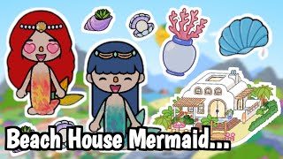 Toca boca house ideas  beach house mermaid [upl. by Lebatsirc]