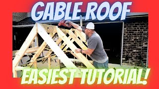 How to build a Gable Roof Easiest Tutorial Ever [upl. by Kele]