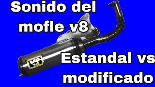 Mofle v8 ESTANDAR VS MODIFICADOpasola 50  pasola 7090101cc Yamaha artística [upl. by Horten173]