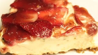 No Bake Strawberry Cheese Cake Recipe [upl. by Atiuqal679]