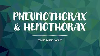 Pneumothorax amp Hemothorax Overview [upl. by Taggart]