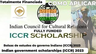 ✅APPLY NOW Indian government Scholarships ICCR 2023✈️🇮🇳📚✍🏾👩🏾‍🎓👨🏽‍🎓 [upl. by Ridley993]