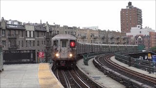 NYC Subway HD 60fps R62 amp R62A 1 Trains  168th Street 181st Street amp Dyckman Street 6417 [upl. by Haydon]