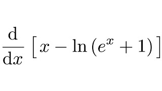 Derivative of x  lnex1 [upl. by Nyleimaj723]