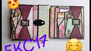 Mini Album 8 x 8 with Storage Box EKC17 Aug by Pattys Crafty Spot [upl. by Revlis351]