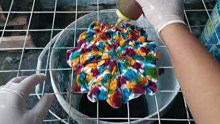 Mix Colors Crumple Tie Dye T Shirt How To DIY [upl. by Ennair]