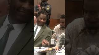 Young Thug vibing to quothalftimequot in court🤣youngthug rapper hiphop [upl. by Tonl438]