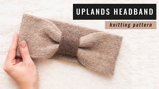 Uplands knit headband  Knitting pattern [upl. by Essilevi520]