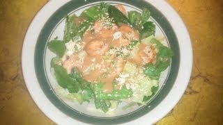 SUPERSONIC SNACKS Gangnam Style Shrimp Salad [upl. by Einoj]