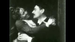 Thomas Edison The Kiss 1900  Amazing Rare Stock Footage [upl. by Aicilyt]