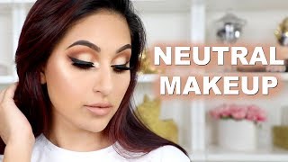 HOW TO NEUTRAL MAKEUP GLAM TUTORIAL  BEAUTYYBIRD [upl. by Aliuqat]