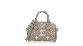 Louis Vuitton Monogram Empreinte Bicolor Speedy 20 Bandouliere Creme Beige [upl. by Craggie188]