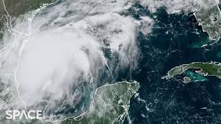 Watch Tropical Storm Francine form over the Gulf of Mexico in timelapse from space [upl. by Dorina51]