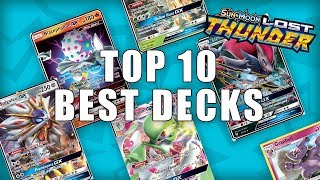 TOP 10 BEST POKEMON DECKS SUM  Lost Thunder FOR REGIONALS W Decklists [upl. by Akila306]