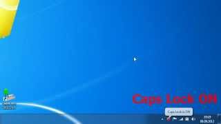 Demo of Caps Lock Indicator software for Windows [upl. by Hsemar]