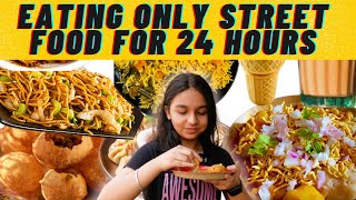 I Ate Only Street Food For 24 Hours Gone Crazylearnwithpriyanshi [upl. by Anelliw]