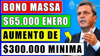 💣quotMassa😲 Bono 💲65000 Enero Aumento de Minima y PAMIquot Jubilados y Pensionados Anses [upl. by Curcio417]