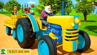 Wheels On The Tractor Farm Vehicle amp More Songs for Children [upl. by Enomys]