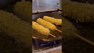 Korean corn dog cooking food recipe yummy tasty good shorts garden [upl. by Enelcaj]