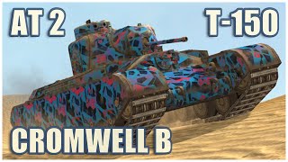 Cromwell B T150 amp AT 2 1 vs 6 • WoT Blitz Gameplay [upl. by Blunk]