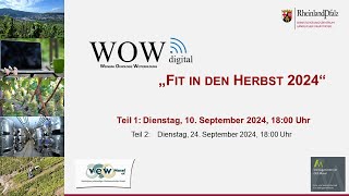 WOWdigital Fit in den Herbst 2024 Teil 1 vom 10 09 2024 [upl. by Niela]