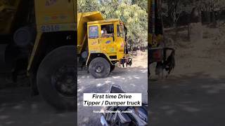 First time drive Dumpertipper 🤩 ashokleyland tipper dumper trucks tatatruck tatatipper hyva [upl. by Dranik593]