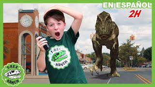 Dino gigante en la cuidad 🏙️🦖  Videos de dinosaurios y juguetes para niños [upl. by Fleischer132]