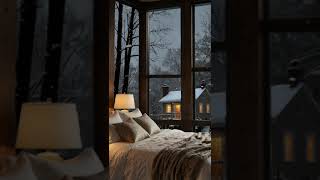 Snowy day ☃️❄️ snow snowfall snowman bedroom relax music [upl. by Any]