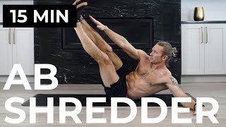 15 MIN AB SHREDDER  SHREDDED ABS WORKOUT [upl. by Ennaimaj]