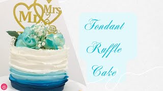 Fondant Ruffle Cake cakedecorating tutorial viral [upl. by Blus232]