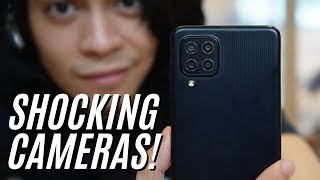 Samsung Galaxy M22 First Impressions  Shocking Cameras [upl. by Neelram]