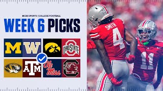 Expert Picks for EVERY Top 25 game in College Football Full Week 6 Predictions [upl. by Yonita]