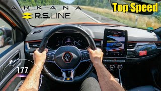 Renault Arkana ETECH Hybrid RS Line 2022 145HP TOP SPEED POV Test Drive Acceleration on Autobahn [upl. by Boony]