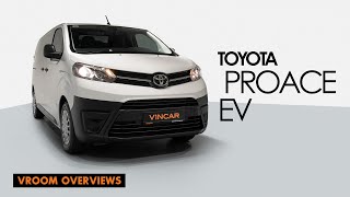 Toyota Proace EV 75kW  VROOM Overviews [upl. by Brittni371]