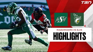 CFL WEEK 18 Saskatchewan Roughriders vs Edmonton Elks FULL HIGHLIGHTS [upl. by Aknahs534]