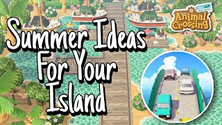 10 SUMMERTROPICAL IDEAS FOR YOUR ANIMAL CROSSING ISLANDANIMAL CROSSINGNEW HORIZONS [upl. by Llenra511]