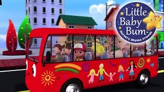 Wheels On The Red Bus  Nursery Rhymes for Babies by LittleBabyBum  ABCs and 123s [upl. by Alig]