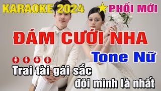 Đám Cưới Nha Karaoke Dễ Hát  Tone Nữ  Trung Hiếu Karaoke [upl. by Yartnoed]