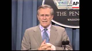 Pentagon briefing by Defence Secretary Rumsfeld [upl. by Neel]