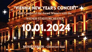 Vienna New Year´s Concert  Gala Concert with the Wiener Stadtorchester [upl. by Ydnolem]