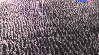 Parade of 60 000 German prisoners of war in the streets of Moscow Under escort 1944 [upl. by Ydnec331]