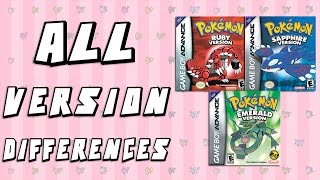 All Version Differences in Pokemon Ruby Sapphire amp Emerald [upl. by Borrell]