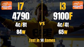 Intel Core i7 4790 vs i3 9100f in 2024  Test in 14 Games [upl. by Corette]