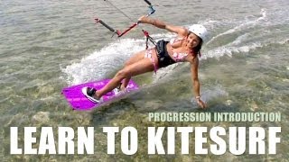 Learn To Kiteboard  Progression Kiteboarding Beginner [upl. by Atterual515]